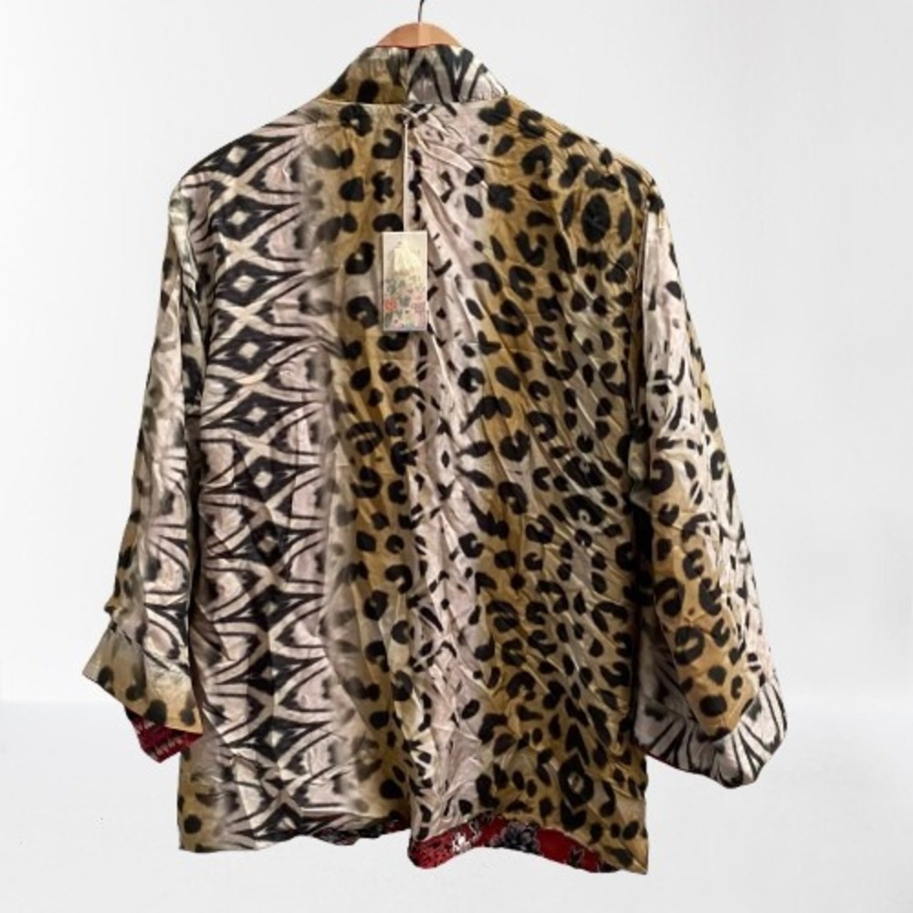 NEW Johnny Was MERHAWI‎ KIMONO Bobcat Reversible Small - Picture 14 of 14